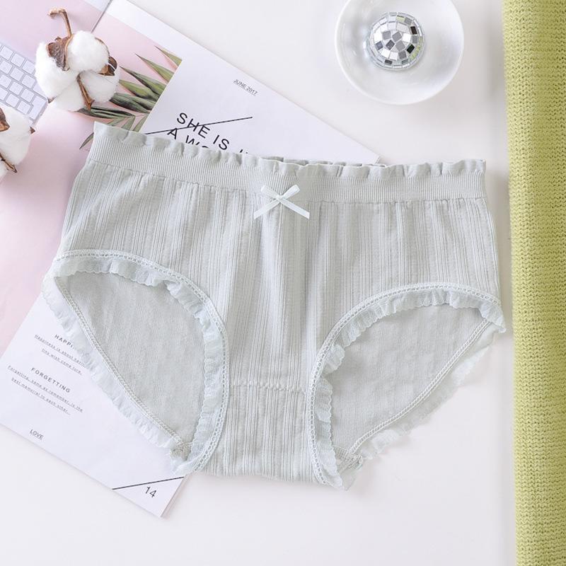 A1 - Quần Lót Nữ Dệt Kim Cotton 100% kháng khuẩn thoáng mát đính nơ xinh tôn vòng 3 gợi cảm