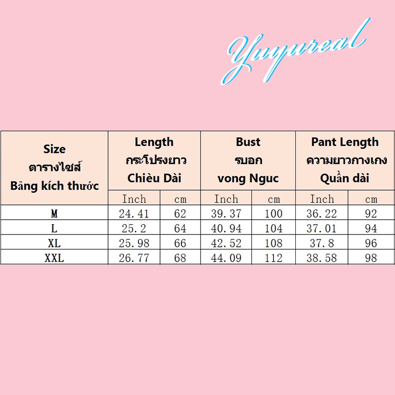 Yuyureal Bộ Đồ Ngủ nữ mùa đông Dài Tay Pijama Dễ Thương Phối Ren Dáng Rộng Phong Cách Công Chúa