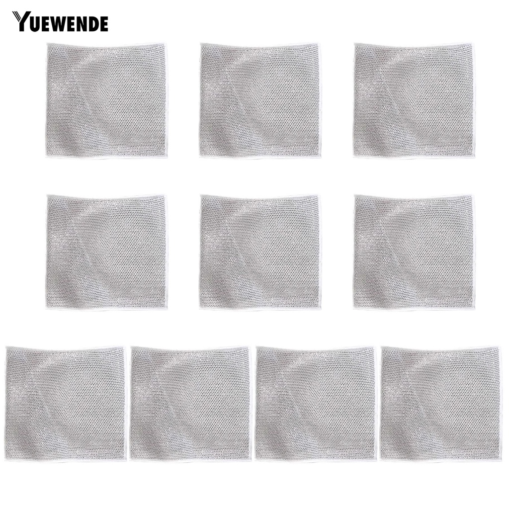 Ym.b Set 10 Khăn Lau Chén Dĩa Không Xơ Vải Khô Và Ướt Đa Năng Có Thể Tái Sử Dụng Cho Nhà Bếp Kiểu Tây Ban Nha