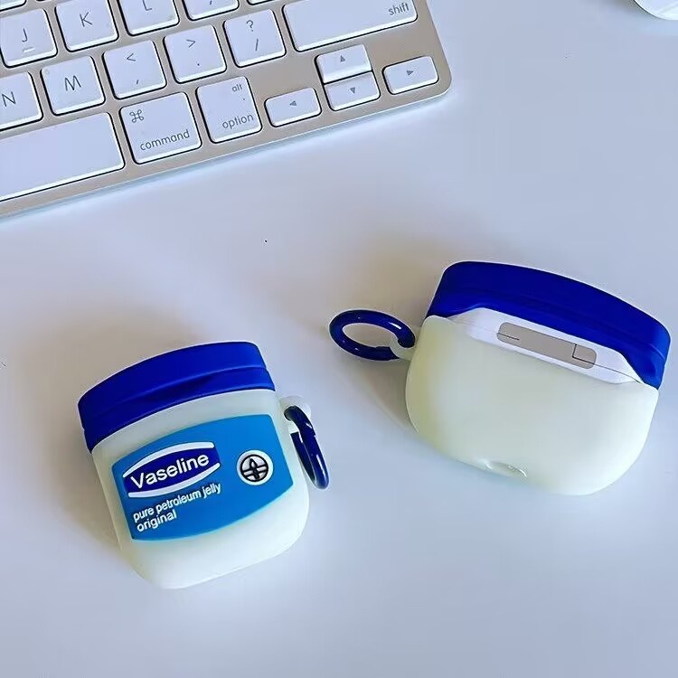 VASELINE Vỏ Bảo Vệ Hộp Sạc Tai Nghe bluetooth Không Dây airpods 1 2 3 pro 2 Hình Bình Nước Sáng Tạo Mềm
