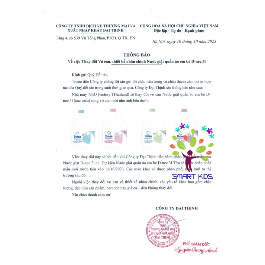 NƯỚC XẢ VẢI DNEE 2800ML THÁI LAN Chính hãng