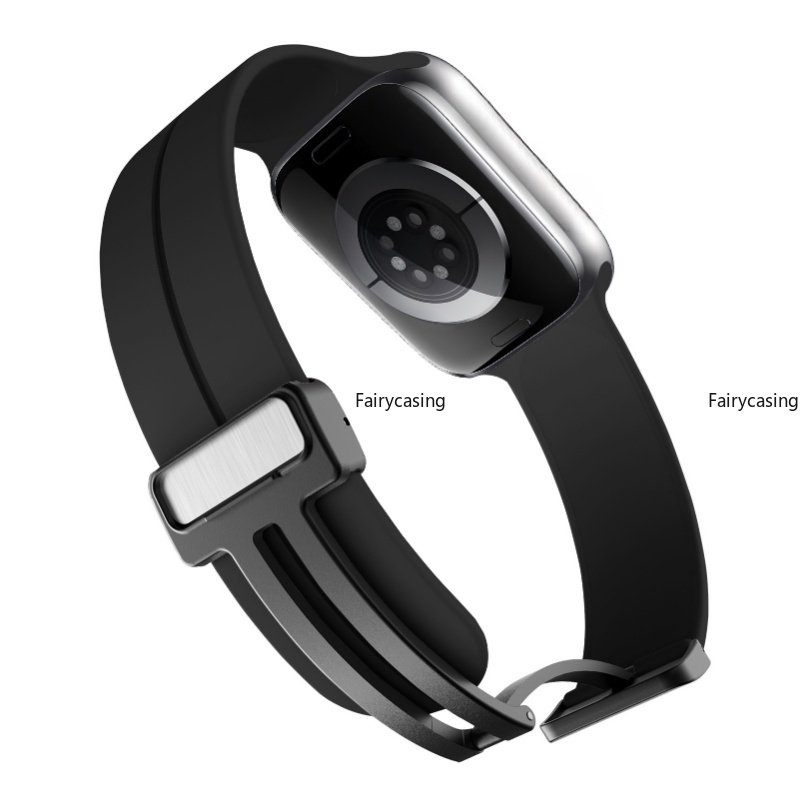 Dây Đeo Silicone Khóa Nam Châm 2023 Cho Apple watch 49MM ultra 44mm 45mm 40mm 41mm 42mm 38mm 45 mm iWatch Series 7 8 se 6 5 3