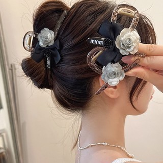 Mới Kẹp Tóc Cá Mập Đính Hoa Trà Lớn Dễ Thương Cho Nữ