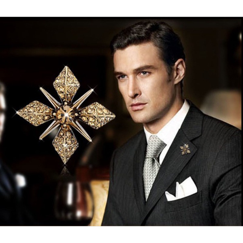 Ghim cài áo Vest Nam,Ghim Cài Áo Hình Thánh Giá Thời Trang Dành Cho Nam