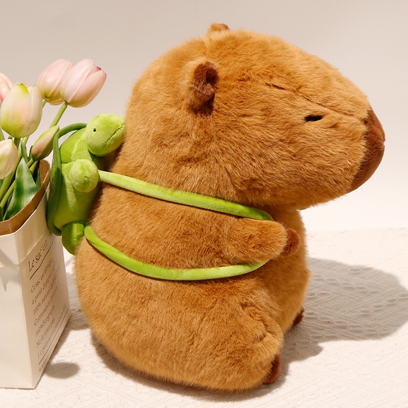 Capybara Plushie Capybara Rùa Ba Lô Mô Phỏng Capibara Anime Fluffty Doll Capybara Plush Móc Khóa Mặt Dây Chuyền Thú Nhồi Bông Dễ Thương Búp Bê Trẻ Em Quà Tặng Sinh Nhật Bán chạy