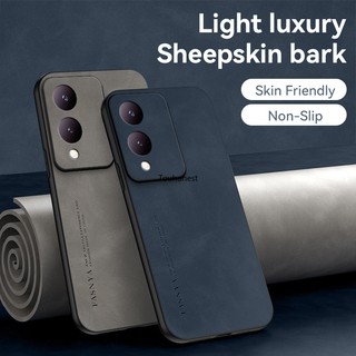 Ốp ĐiệN ThoạI For Vivo Y17S Case Vivo Y17 Case Vivo Y15S Ốp Lưng Vivo Y35 Plus Case Vivo Y200 Case Vivo S17 Pro Case Vivo S17E Case Vivo Y78 Plus Case Vivo V29E Case Simple Silicone Matte Frosted Textured Lambskin Leather Phone Cover Cassing Cases Case TP