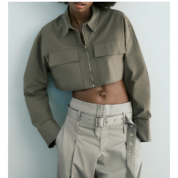 Áo Khoác Gió Hiệu zara Dáng Ngắn Thời Trang Mùa Hè Trẻ Trung 3067032 8738527