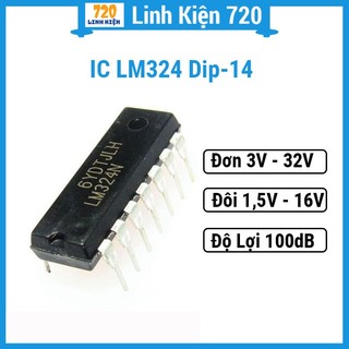 Ic chức năng lm324 chân cắm dip-14