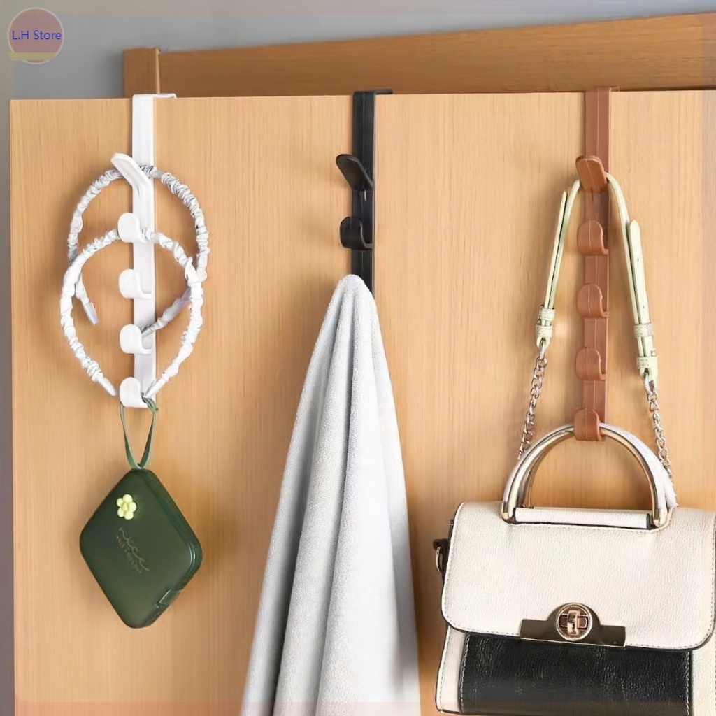 Móc treo đồ 5 móc chất liệu nhựa / sắt cài tủ cửa tiện lợi -L.H Store