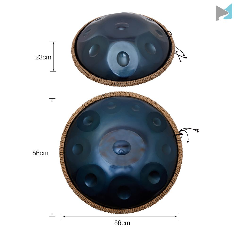 Handpan Hand Drum Percussion Musical Gift with Drum Stick Cleaning Cloth