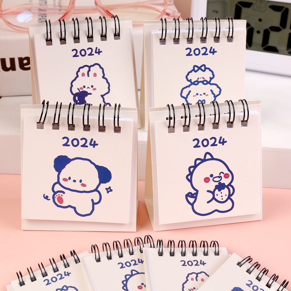 Dễ Thương Lịch Để Bàn 2024 mini Kiểu Dáng Đơn Giản Sáng Tạo