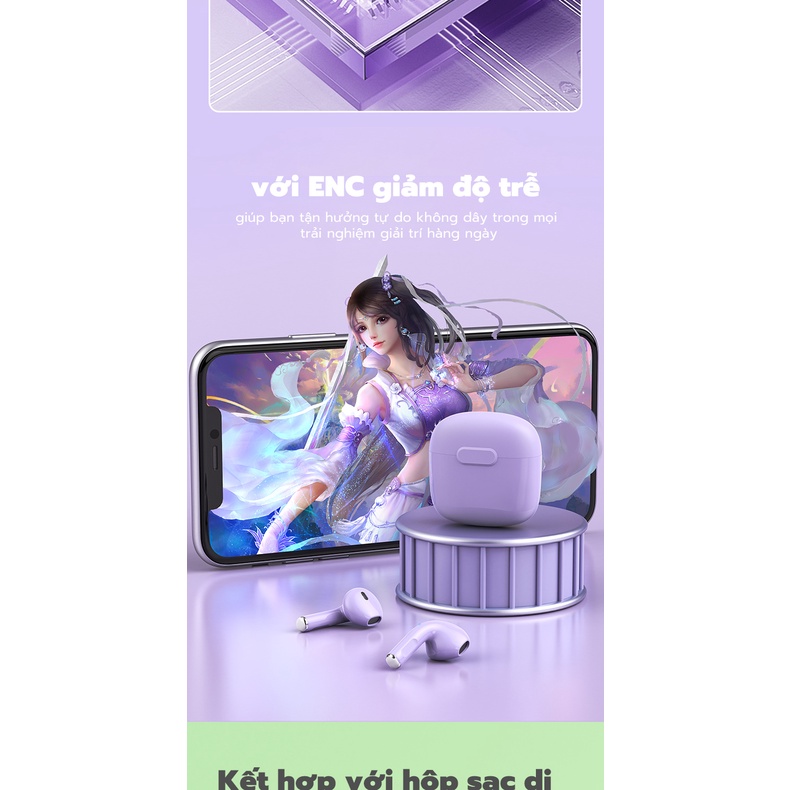 Tai Nghe Bluetooth TWS T22 Bluetooth Tai Nghe Chơi Game Không Dây Có Mic Tai Nghe Nhét Tai Mũ