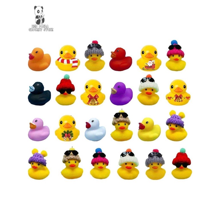 [RED PANDA]. 2023 Christmas Rubber Duck Advent Calendar Christmas Rubber Duck Toy Blind Box