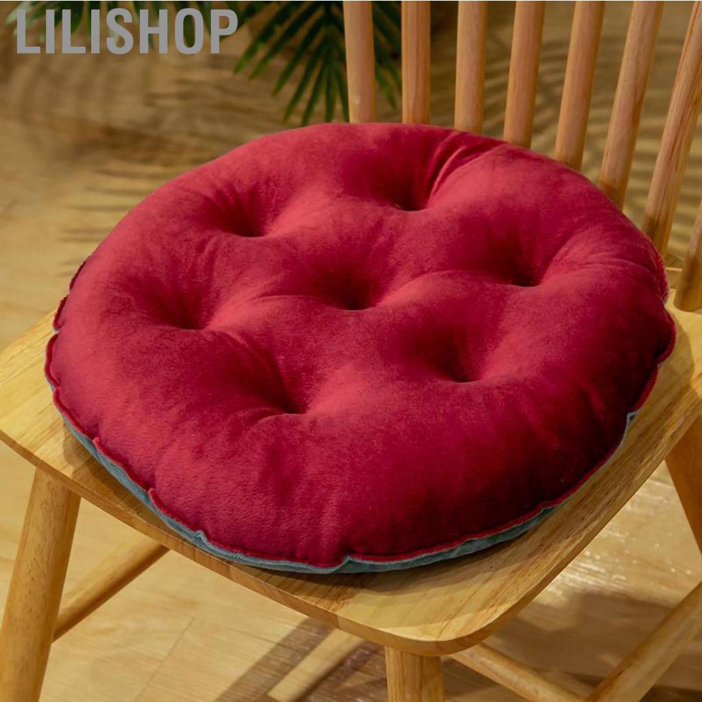 Lilishop Seating Cushion Cute Color Matching Warm  Comfortable Fill Chair Pillow for Autumn Winter