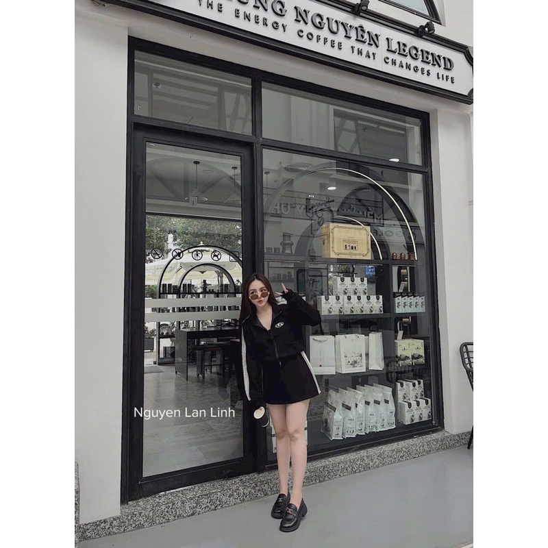 Set áo khoác chân váy