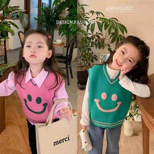 Áo Len Không Tay Phong Cách Công Chúa Thời Trang Mới Cho Bé Gái