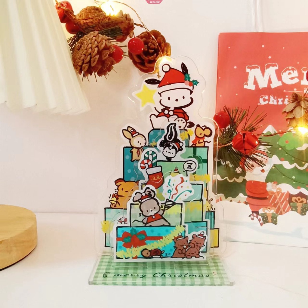 Thiệp Giáng Sinh sanrio acrylic Hoạt Hình kuromi cinnamoroll Để Bàn Trang Trí Cho Nữ