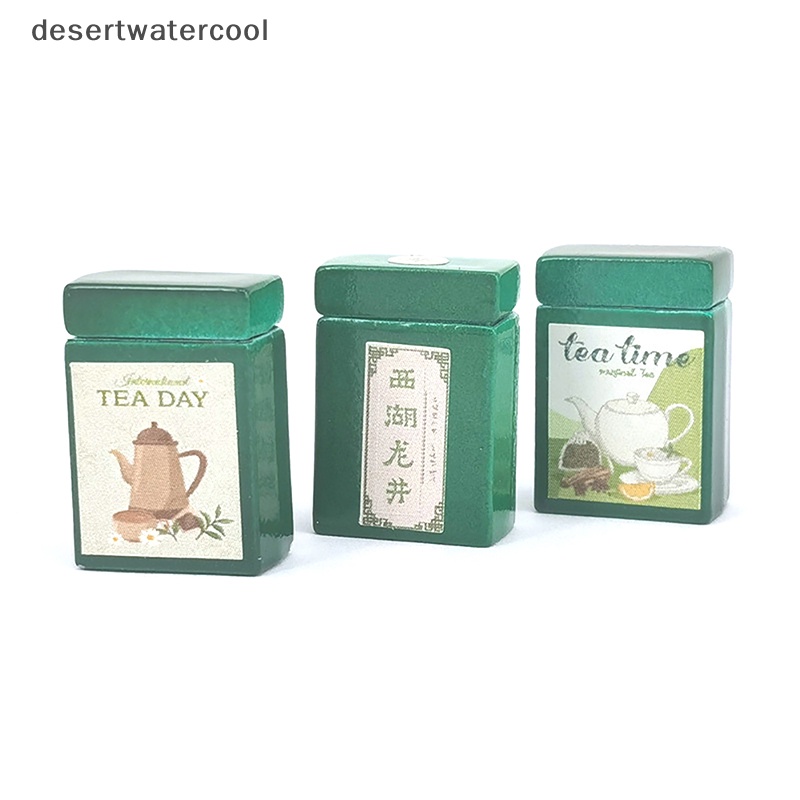 Hộp Trà Xanh Mini Tỉ Lệ 1 / 12 Trang Trí Nhà Búp Bê