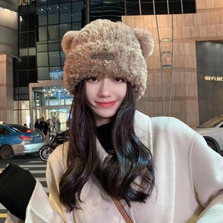 Tóc giả dài 60cm hình mũ len kèm tóc giả dài uốn xoăn thời trang cho nữ