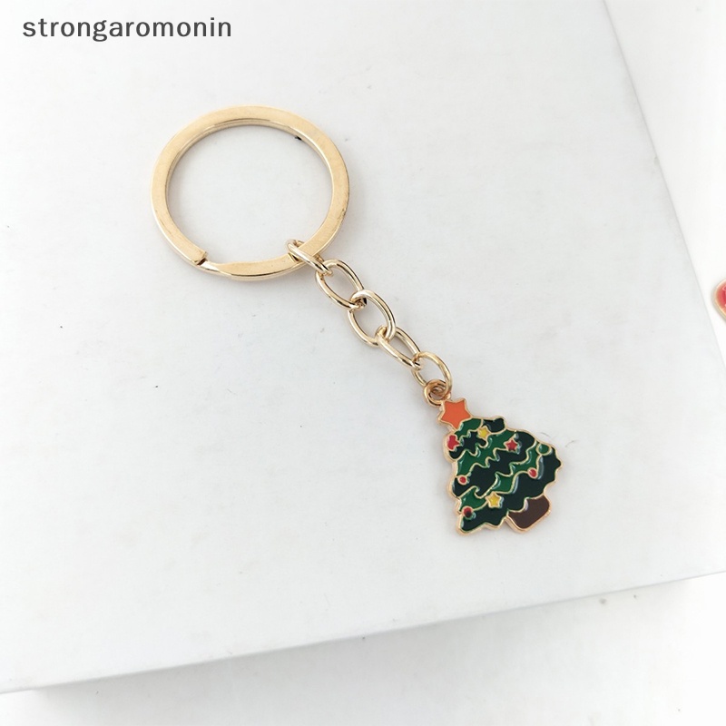St Móc Khóa Hình Ông Già Noel Bông Tuyết / Hoa Tuyết Làm Quà Tặng Giáng Sinh Cho Nam Và Nữ st