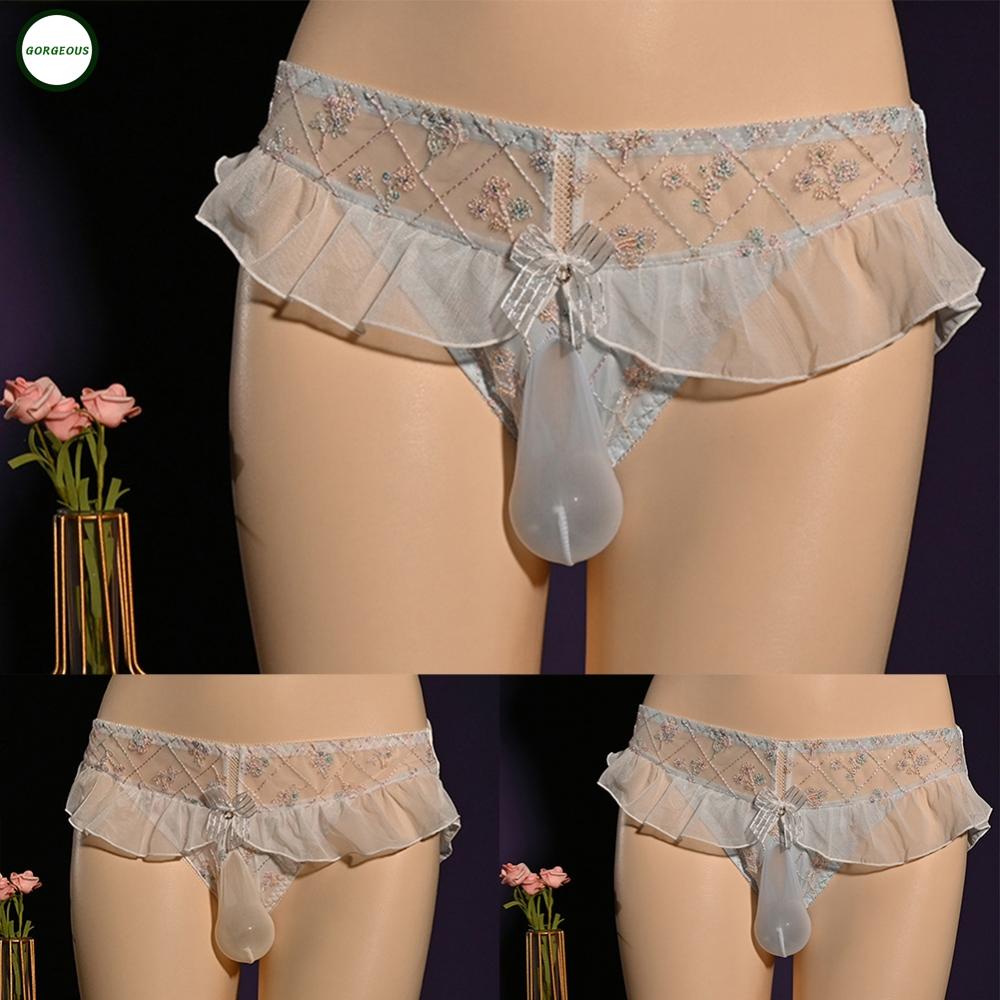 New Coming~Sexy Lace Pouch Thong G String Briefs Sissy Panties Enhance Your Allure#Home Essentialses