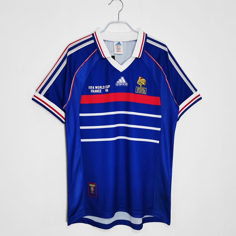 Retro Jersey Pháp 1982 82 / 84 1998 2000 2006 Sân nhà Jersey Pháp 1998 Jersey 1998 Jersey Zidane