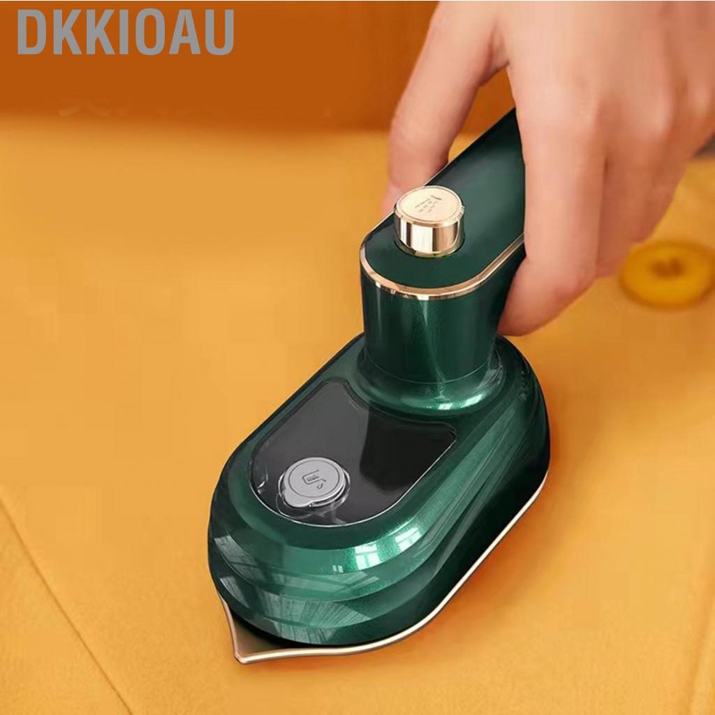 Dkkioau Mini Ironing Machine Foldable Rotatable Titanium Base   Scald Silicone Handheld Steam Iron for Travel