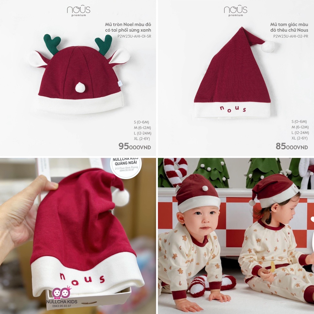 Mũ Nous noel cho bé