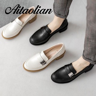 Giày Cao Gót 5Cm Chất Liệu Da Phong Cách Anh Quốc Cho Nữ Mềm
