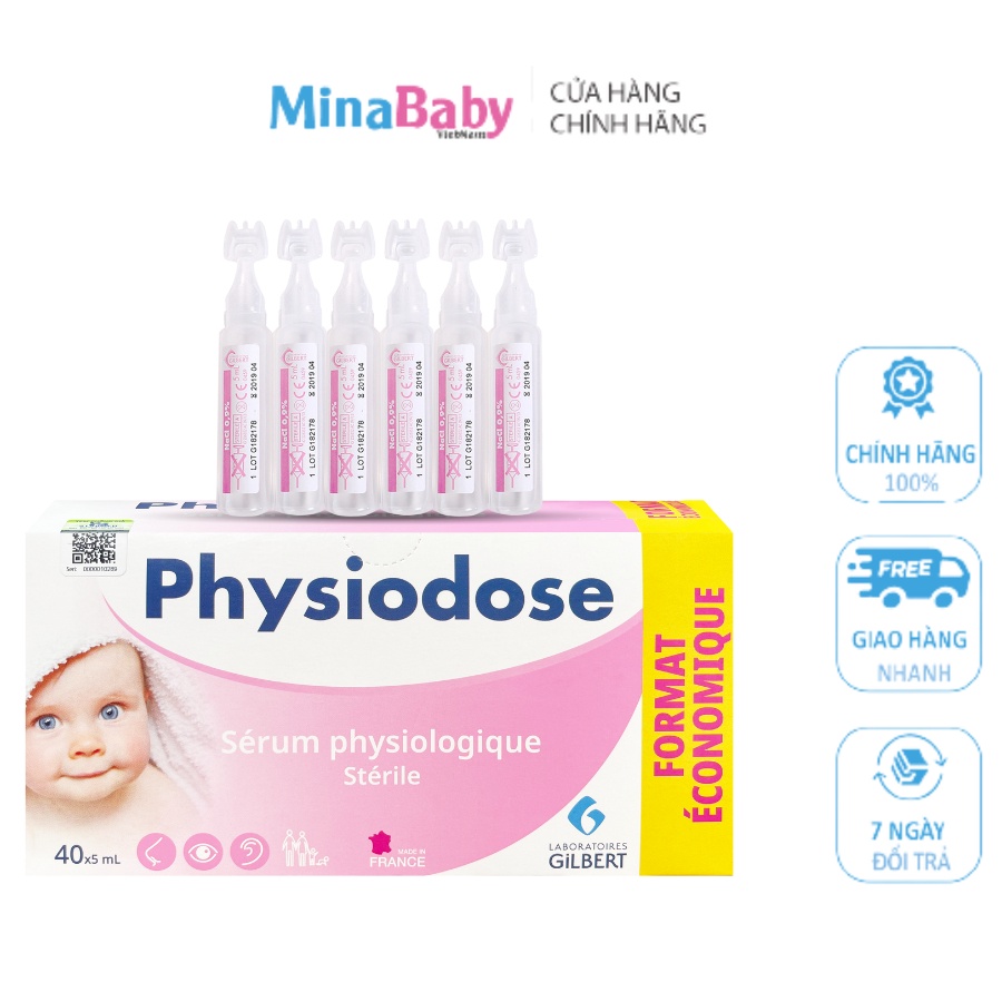 Nước Muối Sinh Lý Physiodose Vệ Sinh Tai, Mũi, Mắt Cho Bé  Minakhosimevabe
