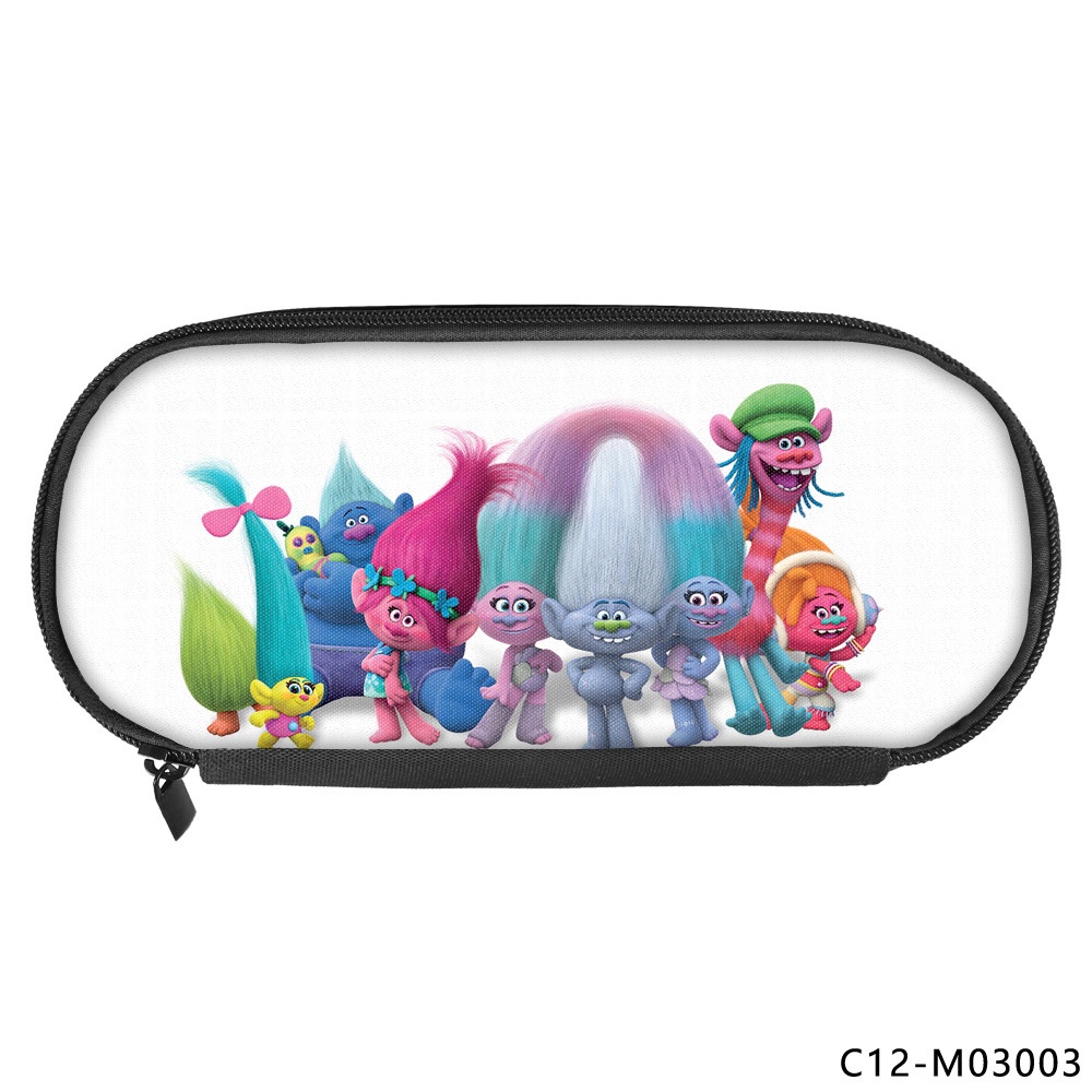 Túi Đựng Bút Bằng polyester Sức Chứa Lớn Họa Tiết Hoạt Hình trolls Dễ Thương Cho Học Sinh