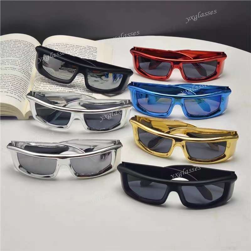 Kính Mát Gọng Vuông Phong Cách hip hop Thời Trang Cho Nam Và Nữ y2k y2k