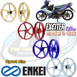 Vành Mâm đúc 5 cây  Ex135 (2 phanh đĩa) size 1.4 - 1.6  Enkei