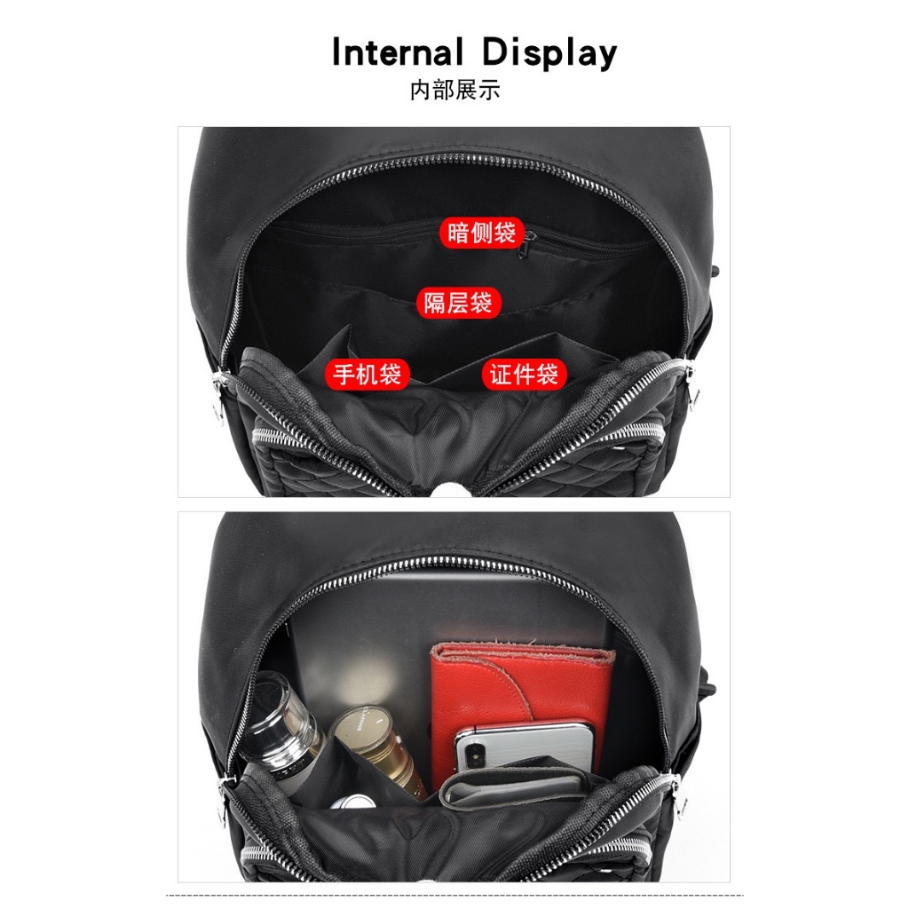 Balo du lịch đi làm thời trang da mềm nhiều ngăn hoạ tiết đơn giảnBL2029IDIGO