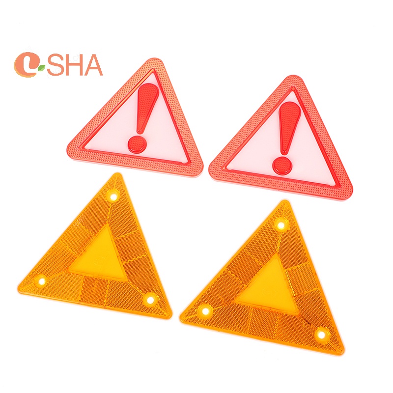 Set 2 Biển Cảnh Báo Hình Tam Giác Phản Quang An Toàn Phía Sau Cho Xe Tải