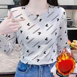 Mới Áo Thun Tay Dài Phong Cách Phương Tây Thời Trang Thu Đông Cho Nữ