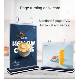 Thẻ menu Khổ a4 a5 Để Bàn Bằng Nhựa pvc Dạng Dọc Để Trưng Bày Rượu Vang