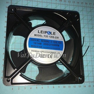 F2e-120s-230 quạt tản nhiệt 230v 0.1a 14w 120x120x38mm leipole 2 dây