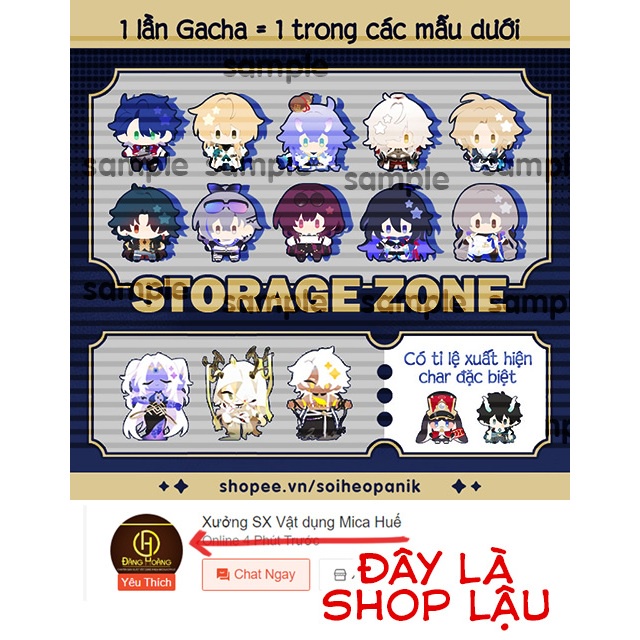 GACHA Standee Honaki Star Rail / Tượng mica MINI nhỏ nhắn dễ thương