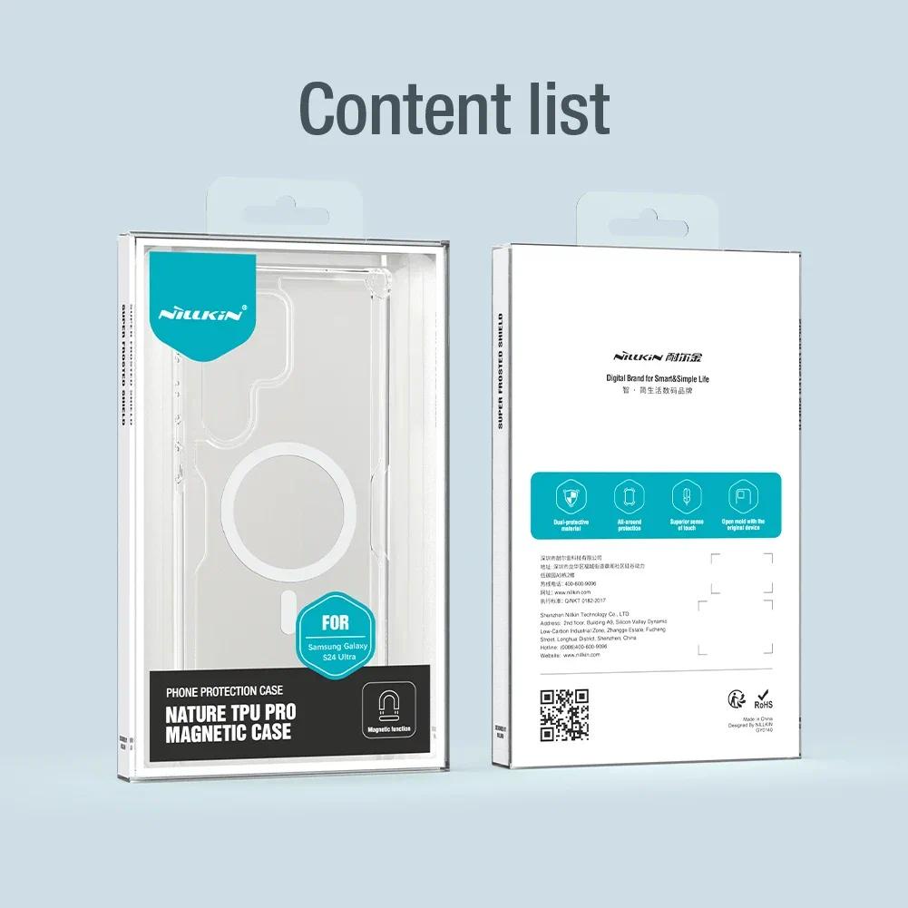 Ốp lưng cho Samsung Galaxy S24 Ultra Nillkin Nature Series Pro mềm TPU Magnetic Ốp lưng cho Samsung Galaxy S24+ Plus