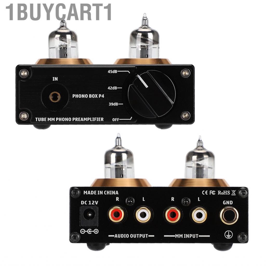 1buycart1 MM Phono Amplifier DC12V PHONO BOX P4 Gold Plated RCA Panel Pre-Amplifier Support Analog Input