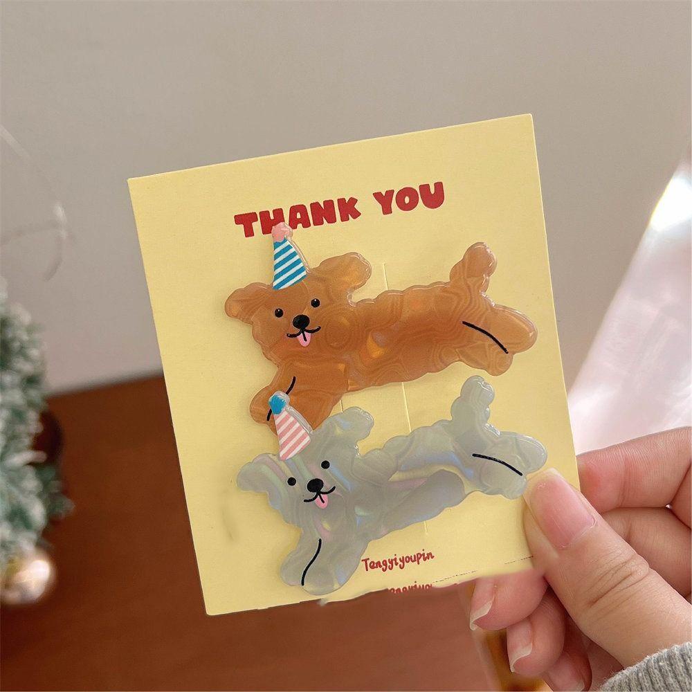 Daron1 Cặp Kẹp Tóc mini Hình Thú Hoạt Hình Dễ Thương Cho Bé