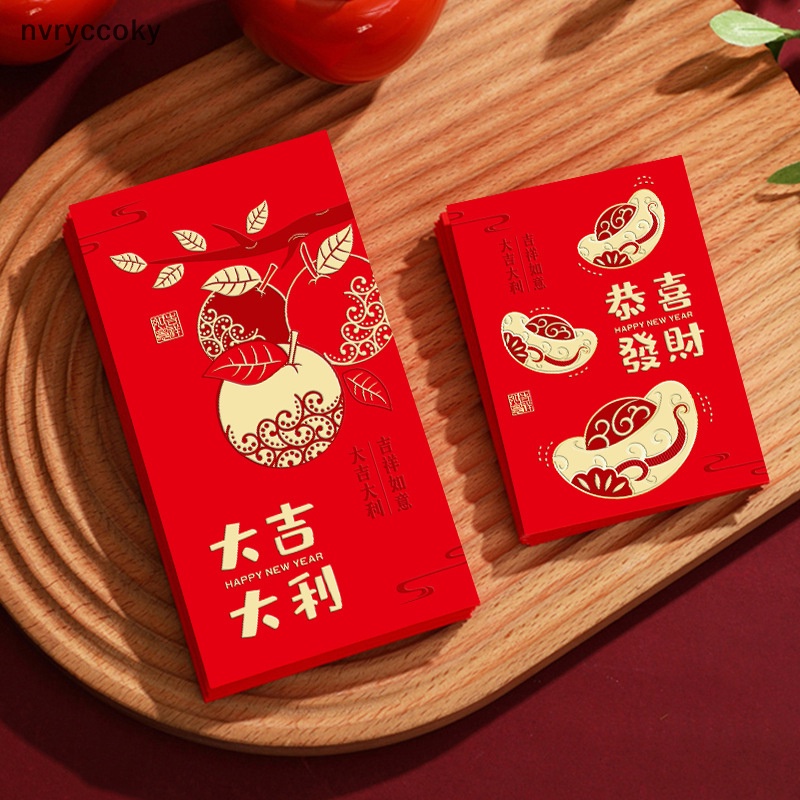 Set 6 Bao Lì Xì Đỏ May Mắn Cho Lễ Hội Năm Mới 2023