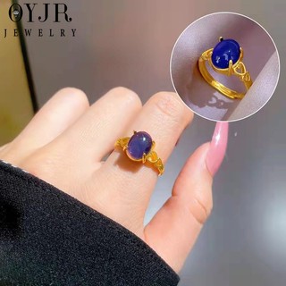  Nhẫn nữ titan không gỉ mạ vàng 18k Nhẫn đổi màu Phụ kiện trang sức Hàn Quốc sang trọng tinh tế 