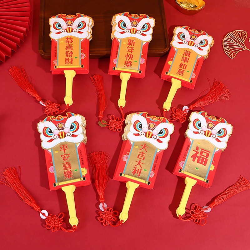 Bao Lì Xì Đỏ Hình Quạt Cho Năm Mới 2024