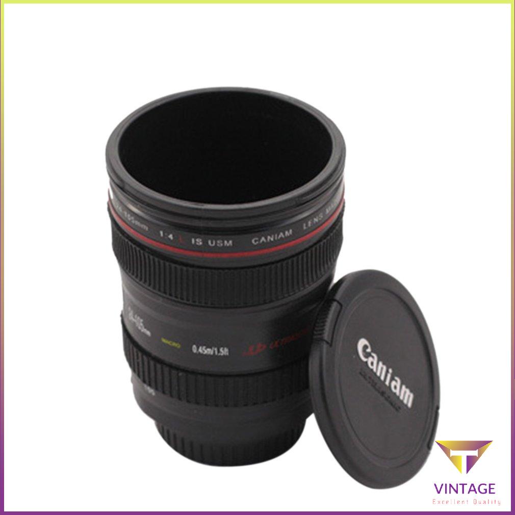 Vacuum Flasks Travel Coffee Mug Cup Water Tea Camera Lens With Lid Gift [H/5]