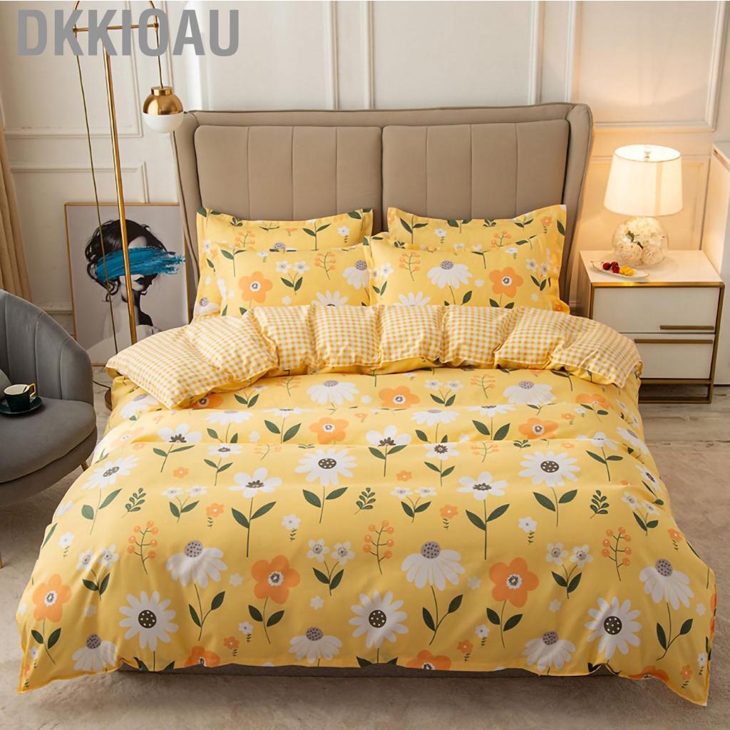 Dkkioau Skin Friendly Quilt Cover Thickened Polyester Soft Brushed Duvet Bedding for Dormitory Bedroom