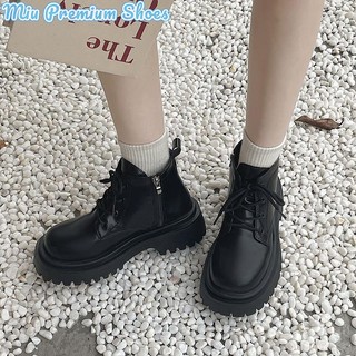 Giày bốt da đế dày thời trang cá tính cho nữ
