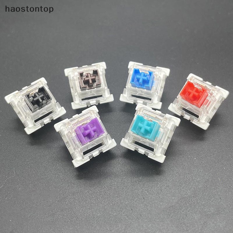 Haostontop Set 10 Nút Công Tắc Chống Bụi Cho Bàn Phím Cơ game axis blue red brown rgb 3pin vn