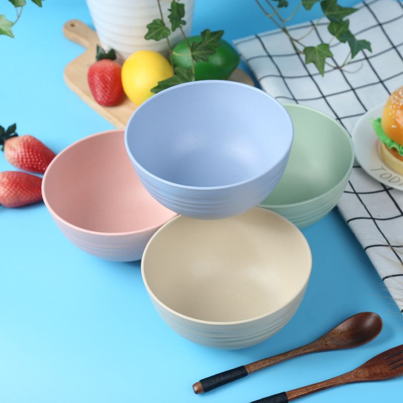 Chén ăn cơm lúa mạch màu pastel an toàn không chứa BPA 12x6.5cm